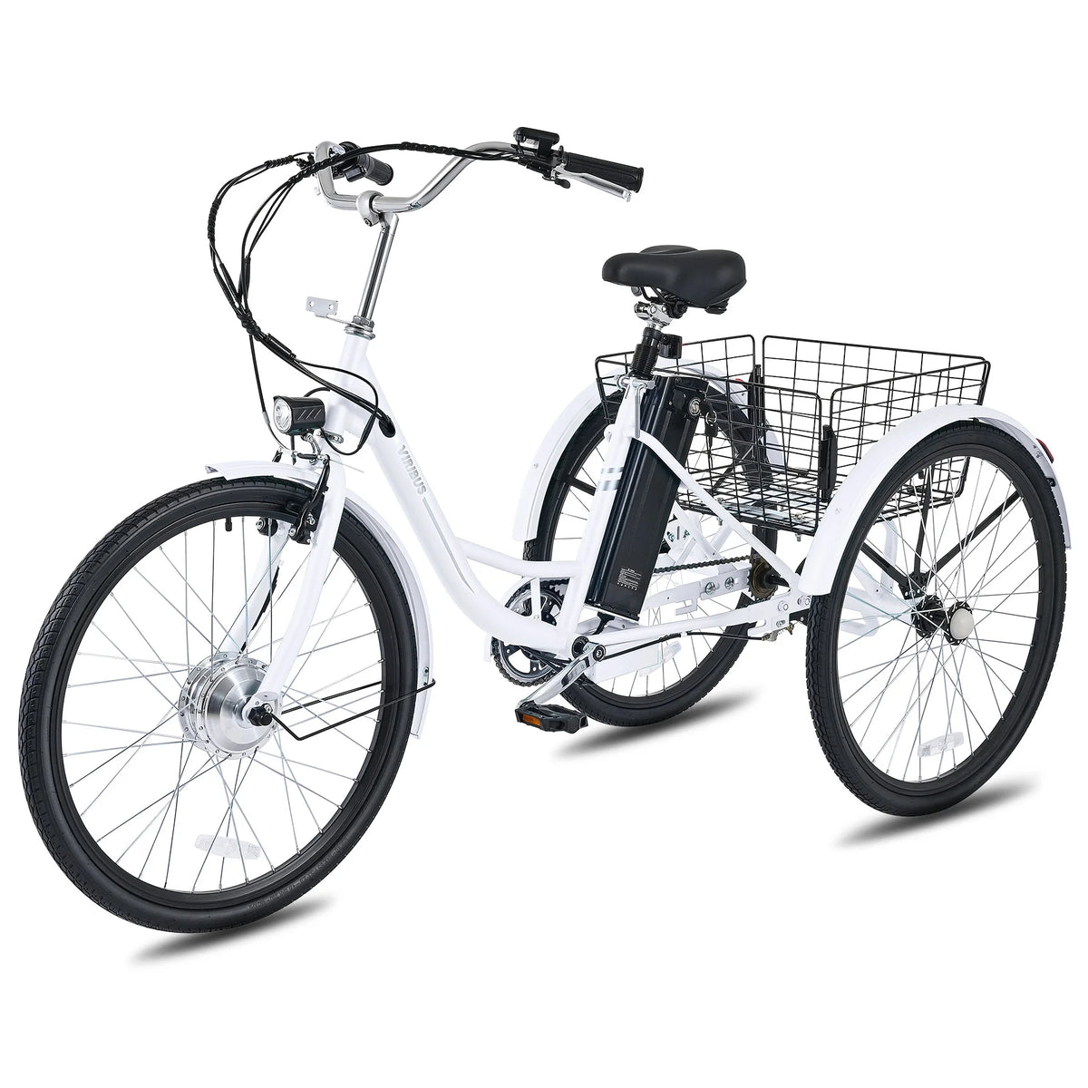 White 250W Electric Tricycle with 36V 13Ah Battery M8844