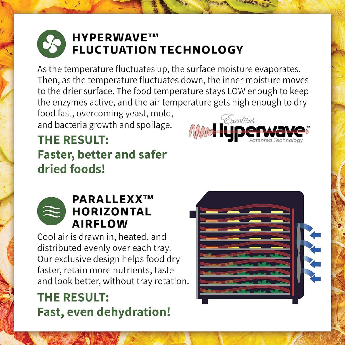 10-Tray Electric Food Dehydrator with Adjustable Temperature Control, 800-Watts, Black Q48753