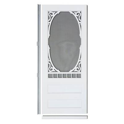 Rigid Vinyl PVC Slab Screen Door E1284
