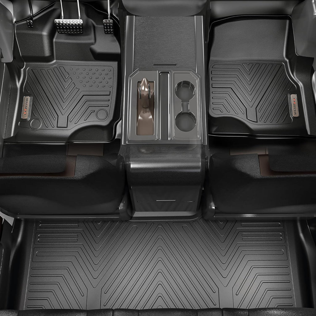Black TPE Floor Mats Cargo Trunk Liners Set for Honda CR-V J302