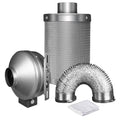 8 inch 750 CFM Inline Fan Carbon Filter Ducting Combo K788