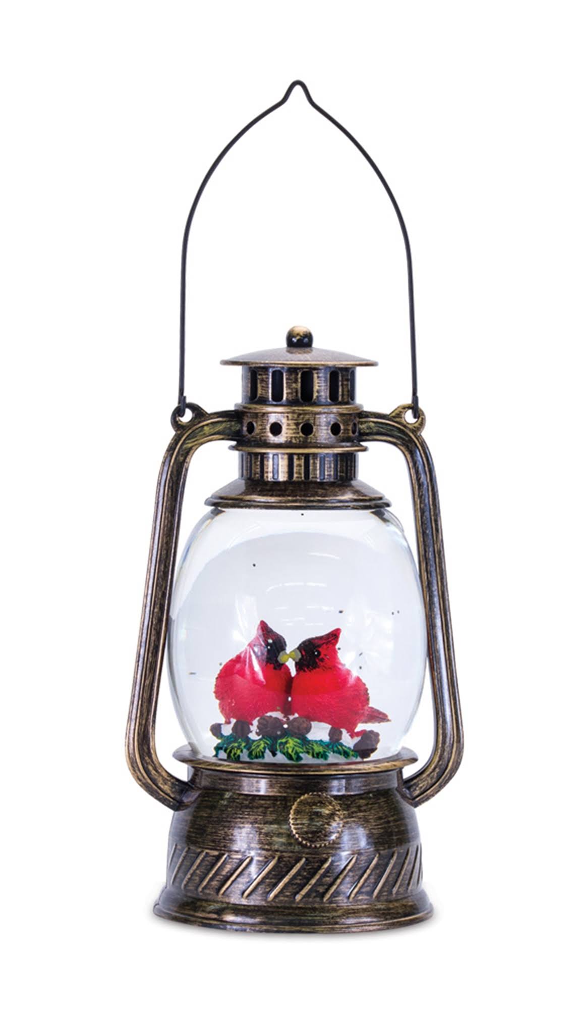 Snow Globe Lantern 11.5x22H Plastic 6 HR Timer 3 AA Batteries L205