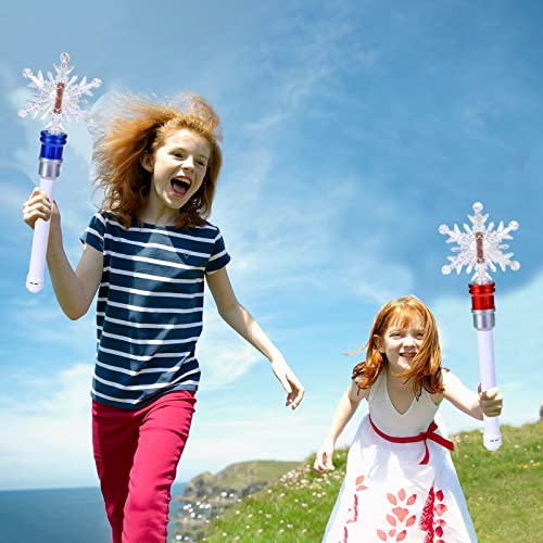 Light Up Snowflake Spinning Wand Q577