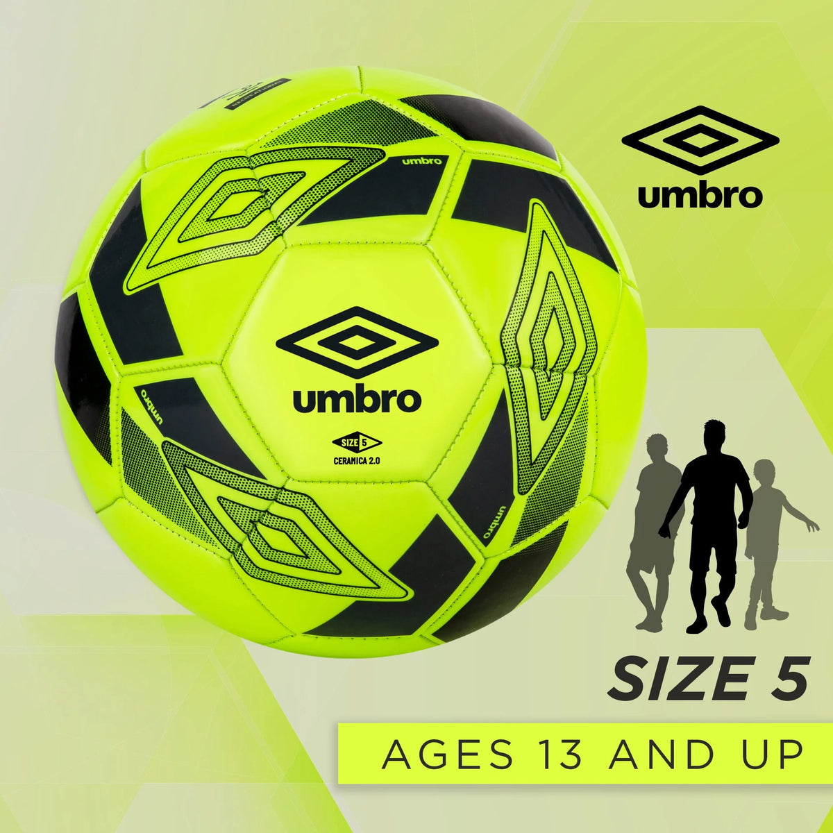 Size 5 Youth Soccer Ball, Yellow Z59725