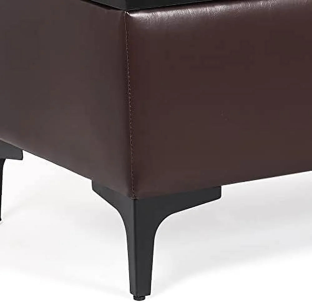 Blue Ottoman Bench with Lift Tabletop U924291