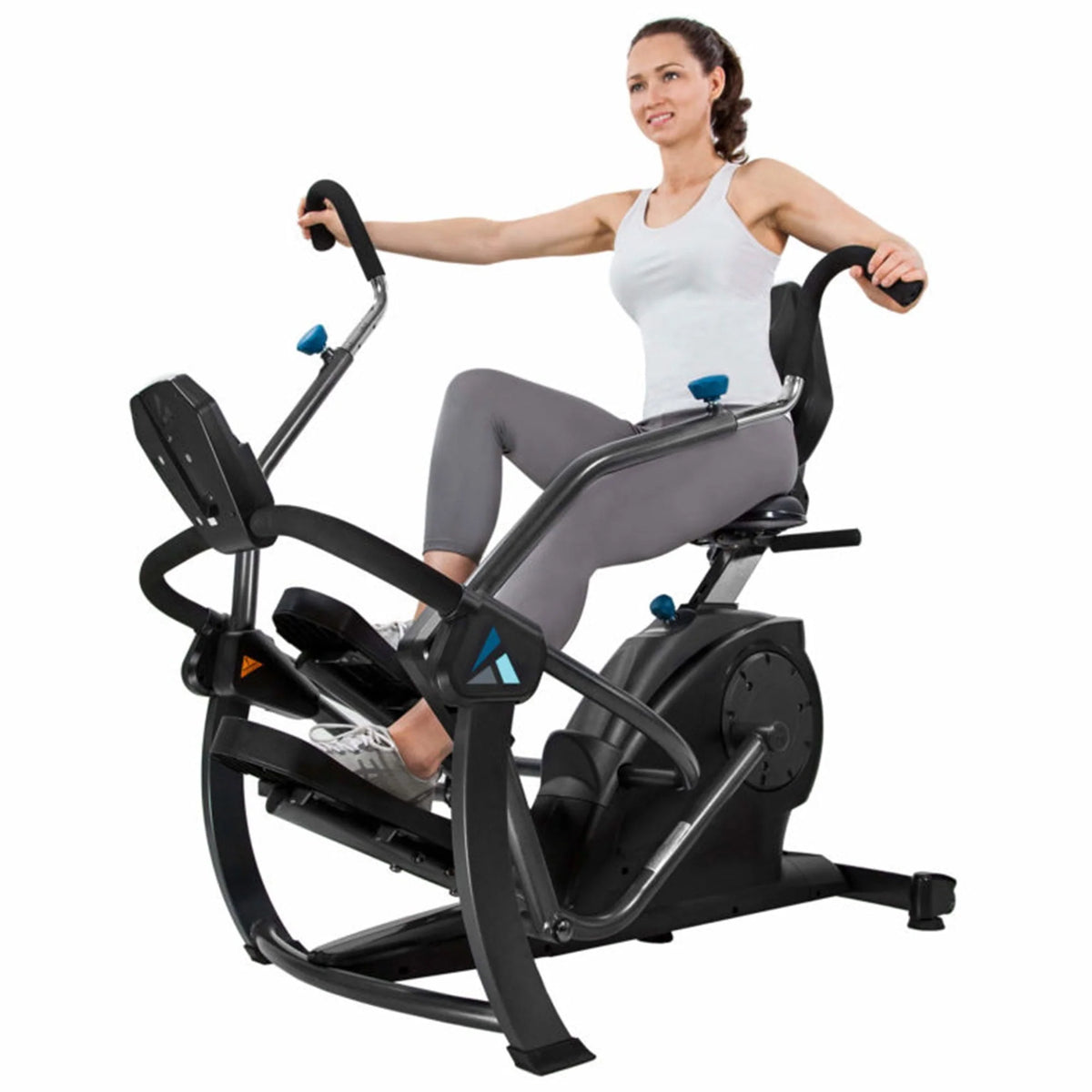 Black Recumbent Cross Trainer and Cardio Elliptical O5848