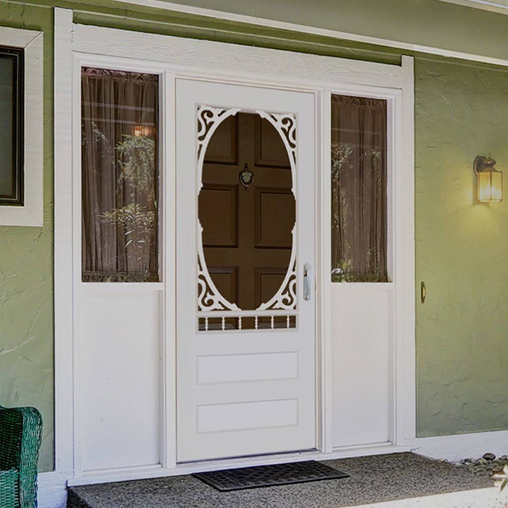 Rigid Vinyl PVC Slab Screen Door E1284