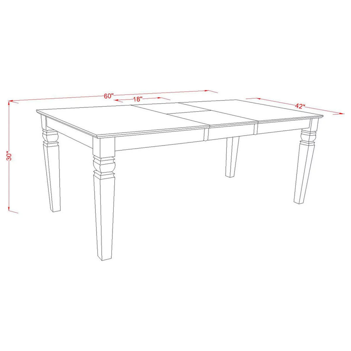 5 Piece Wood Dining Room Set J7173