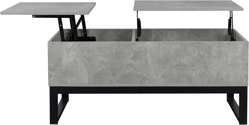 Gray Lift Top Coffee Table with Hidden Compartment T674797