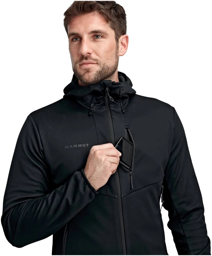 Black Hooded Softshell Jacket M6322