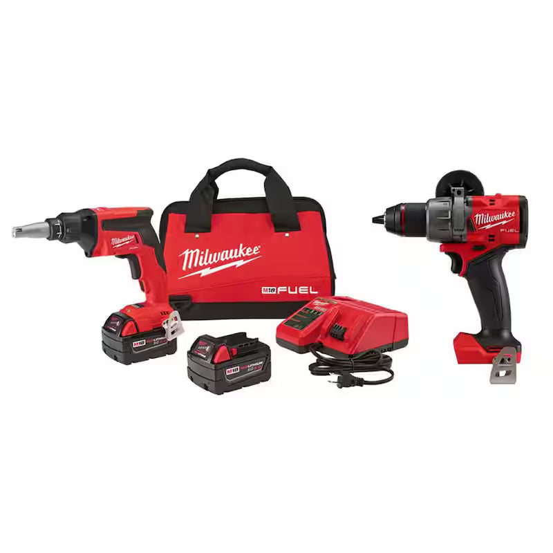 18-Volt Lithium-Ion Brushless Cordless Drywall Screw Gun Kit with Hammer Drill W7311