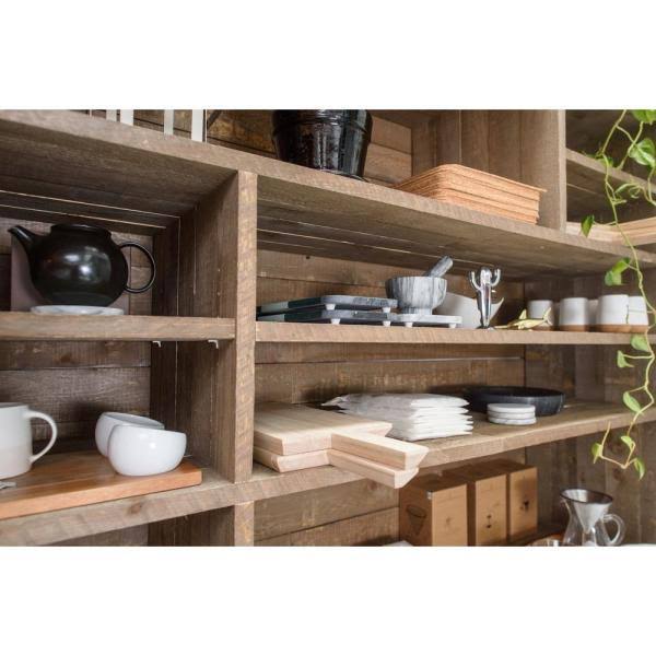 1 in. x 8 in. x 8 ft. Barn Wood Pine Board Driftwood Brown (3 per Box) Z1293