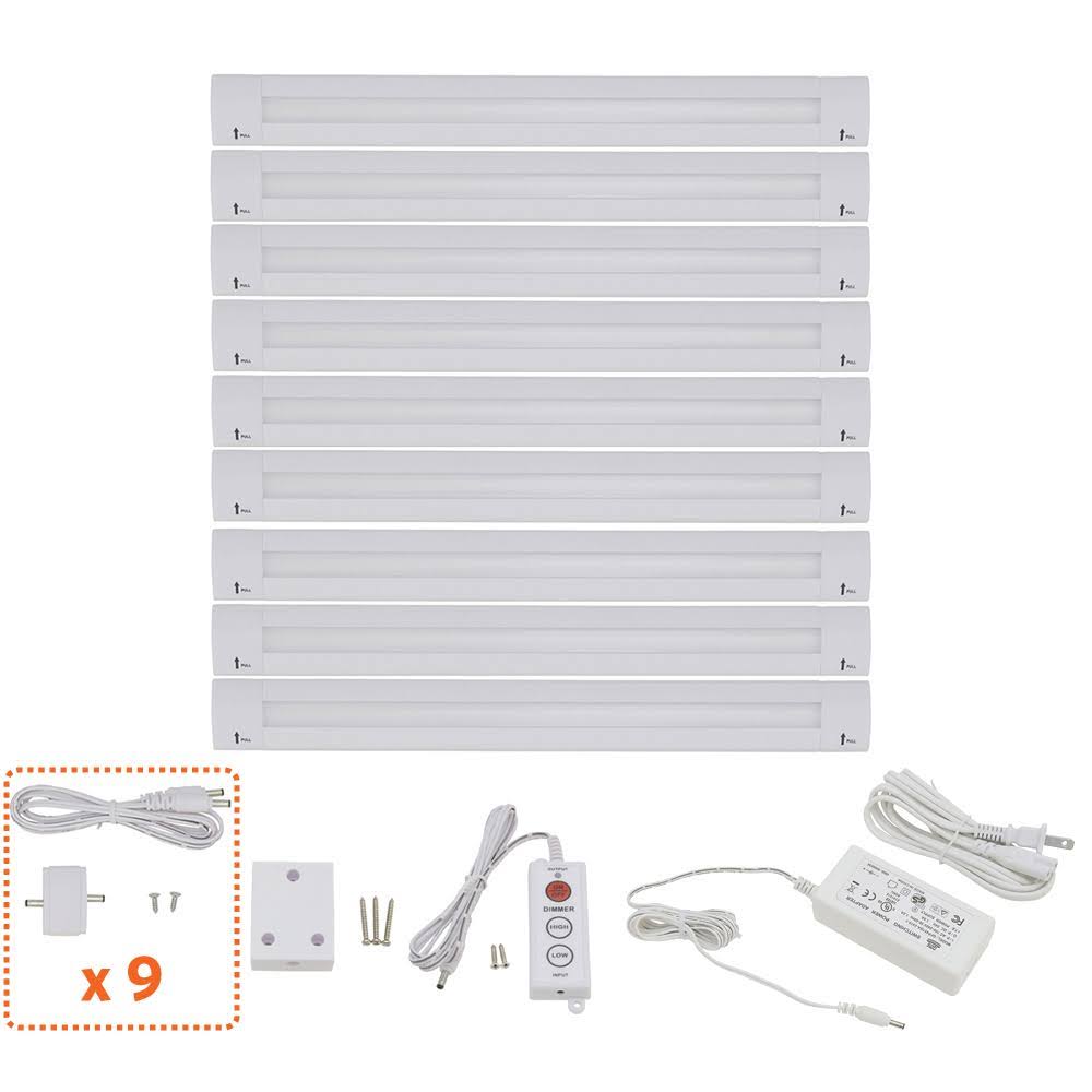 12 inch Warm White Modular LED Under Cabinet Lighting 9 Panel O728279