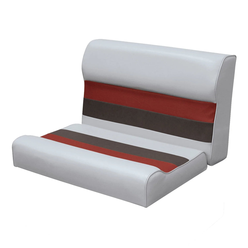 Grey Navy Blue Bench Seat and Backrest Cushion Set J5915