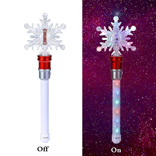 Light Up Snowflake Spinning Wand Q577