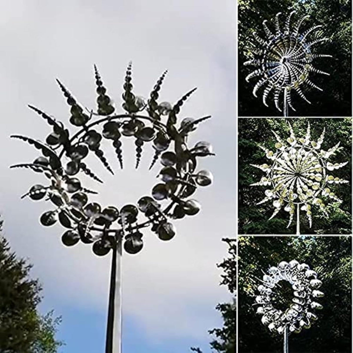 Wind Powered Kinetic Metal Windmill G920721