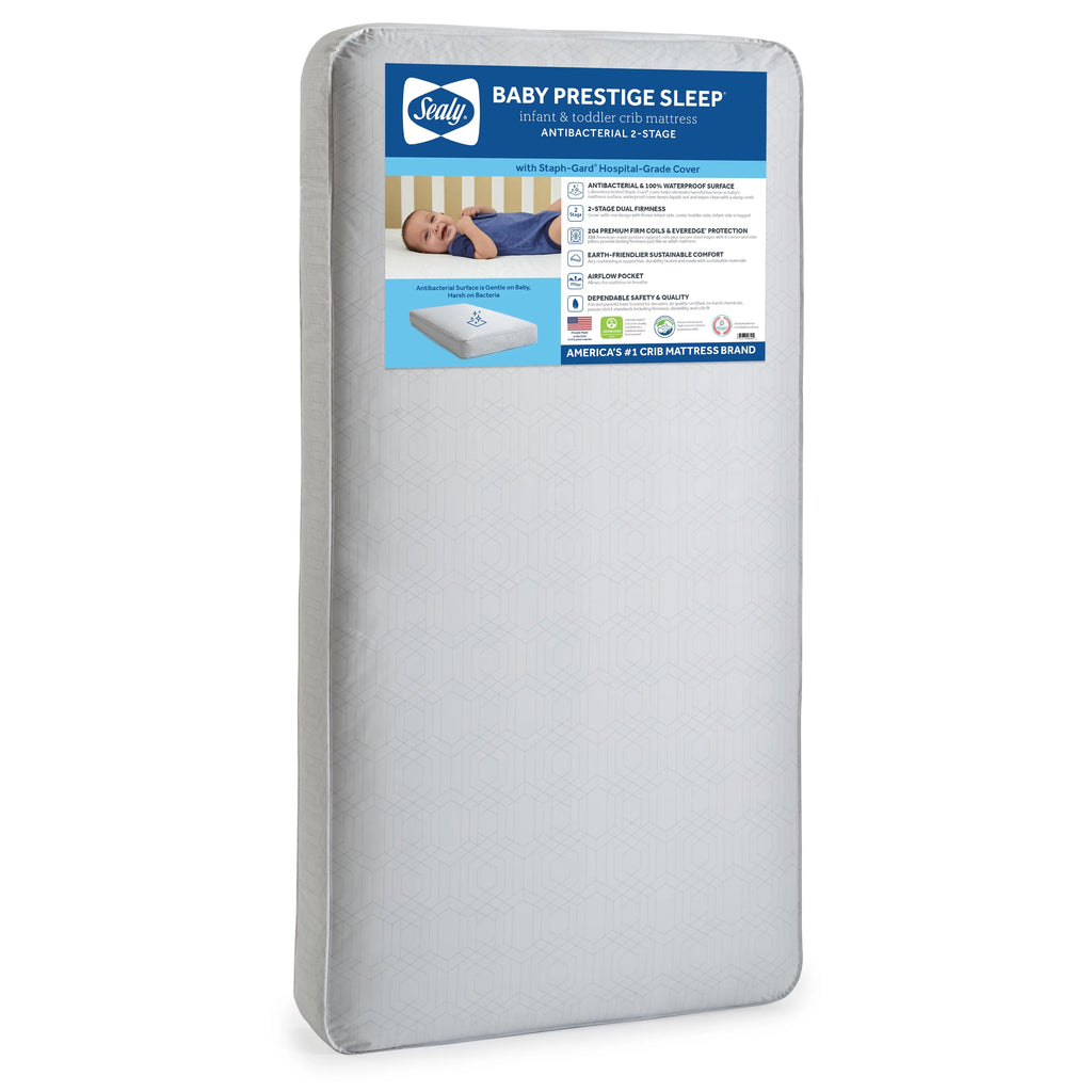 2-Stage Antibacterial 204 Coil Baby Crib & Toddler Mattress Q159399