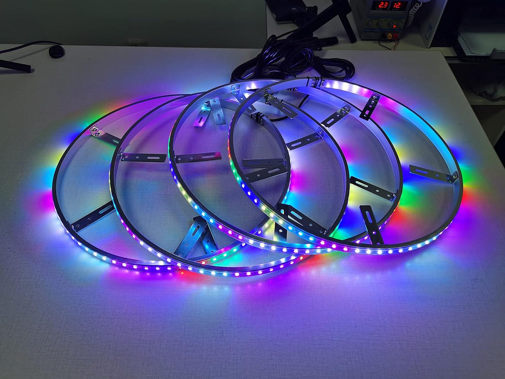 4PCS 17” Waterproof LED Wheel Rim Lights with App Control U953
