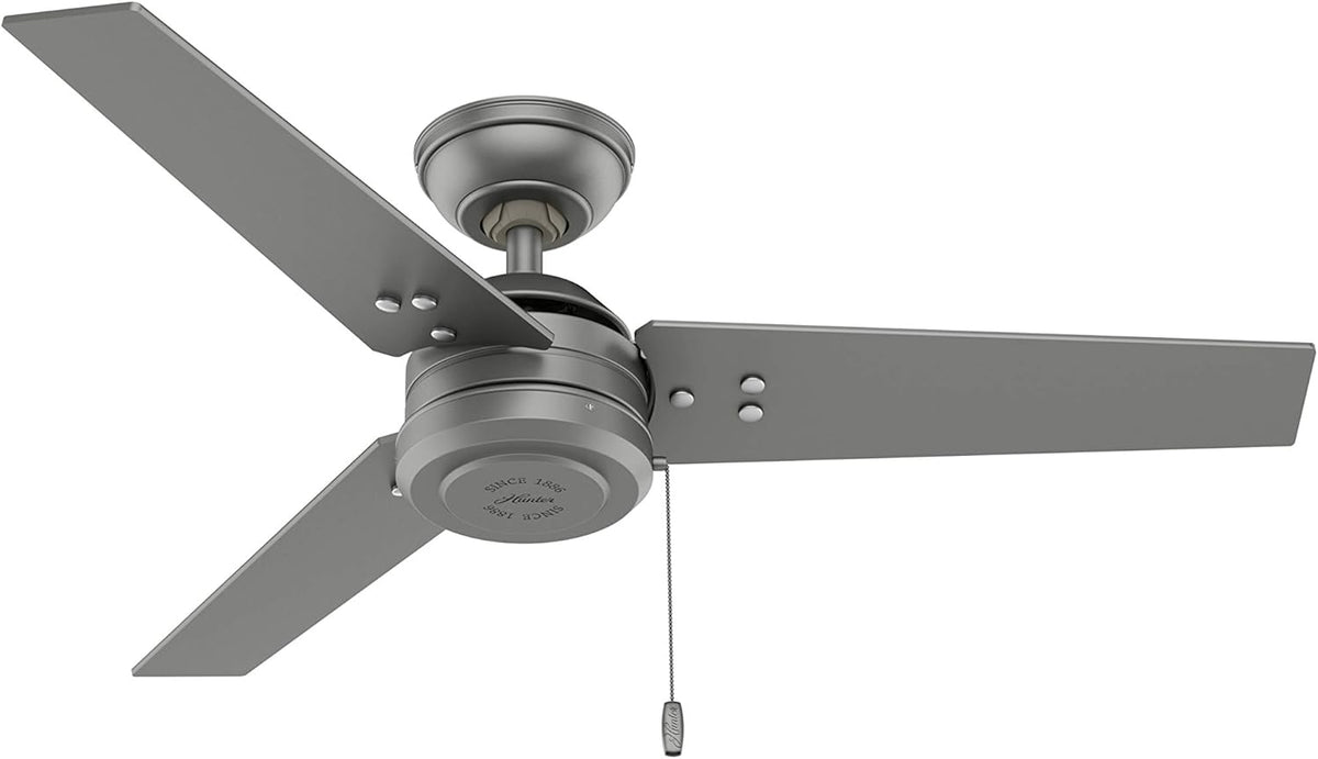 Matte Black 44 Ceiling Fan with Pull Chain S7021