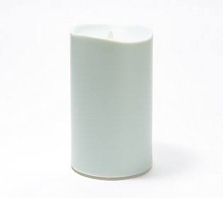 Oversized Outdoor Flameless Candle with Remote, Pale Aqua R93683