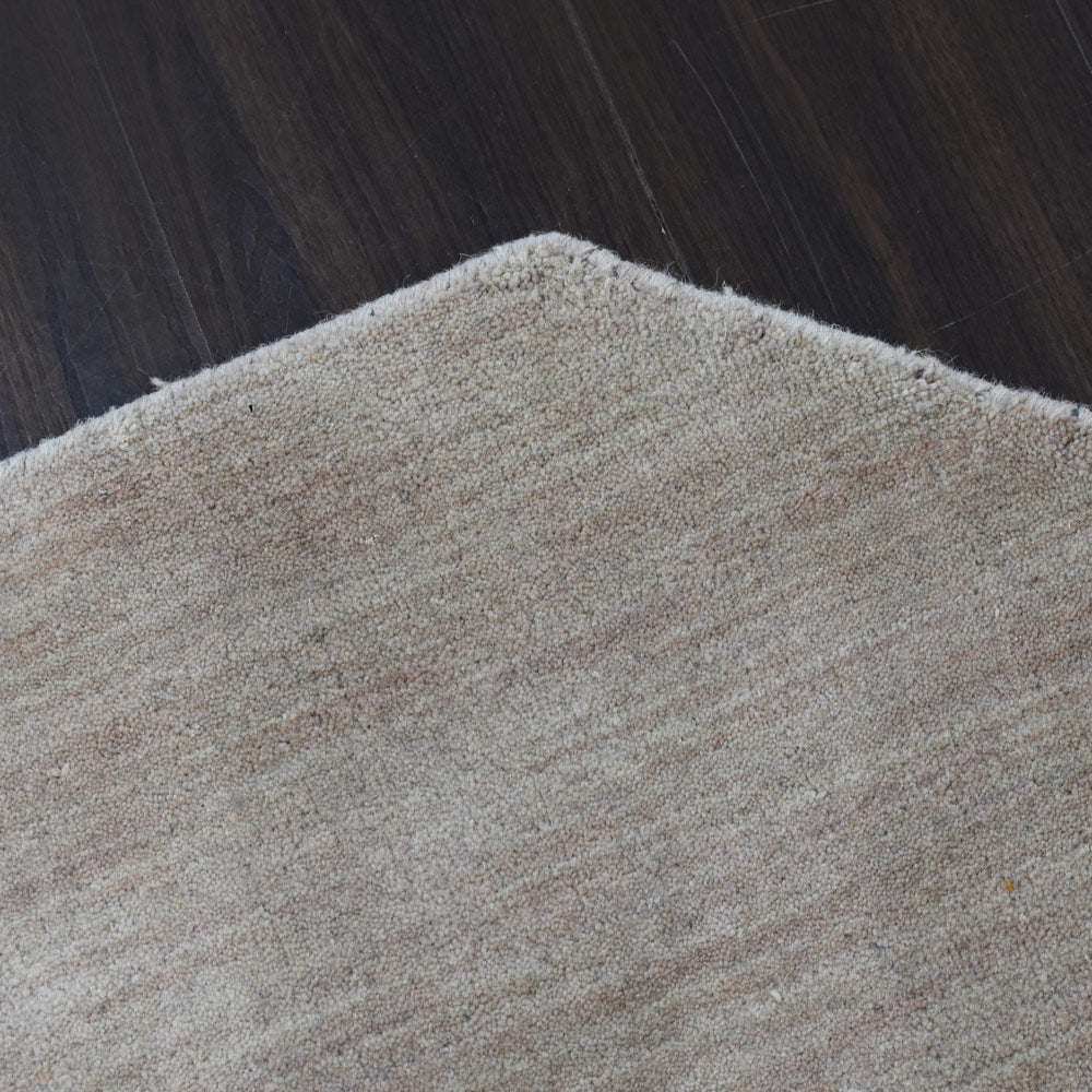 Hand Knotted Wool Area Rug, 8'x8', Octagon, Beige A9127
