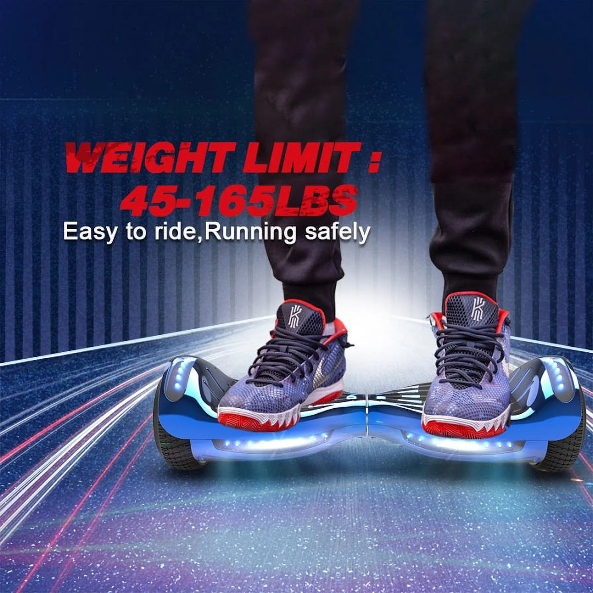 Chrome Turquoise Self Balancing Electric Scooter R85459