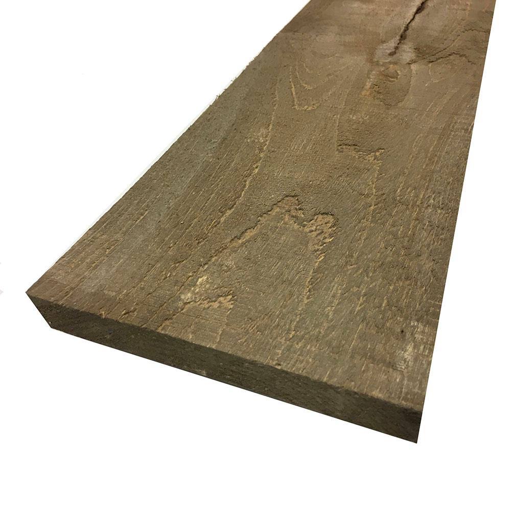 1 in. x 8 in. x 8 ft. Barn Wood Pine Board Driftwood Brown (3 per Box) Z1293
