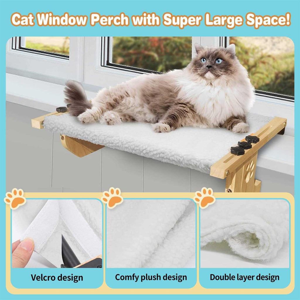 Cat Window Perch with Wood and Metal Frame S21786