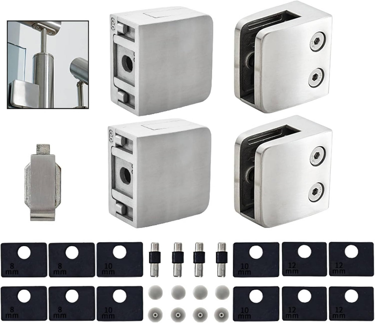 4PCS Stainless Steel 304 Glass Clamp J93170