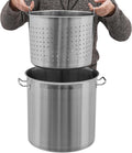 36 QT Stainless Steel Stock Pot with Handle and Strainer F47891