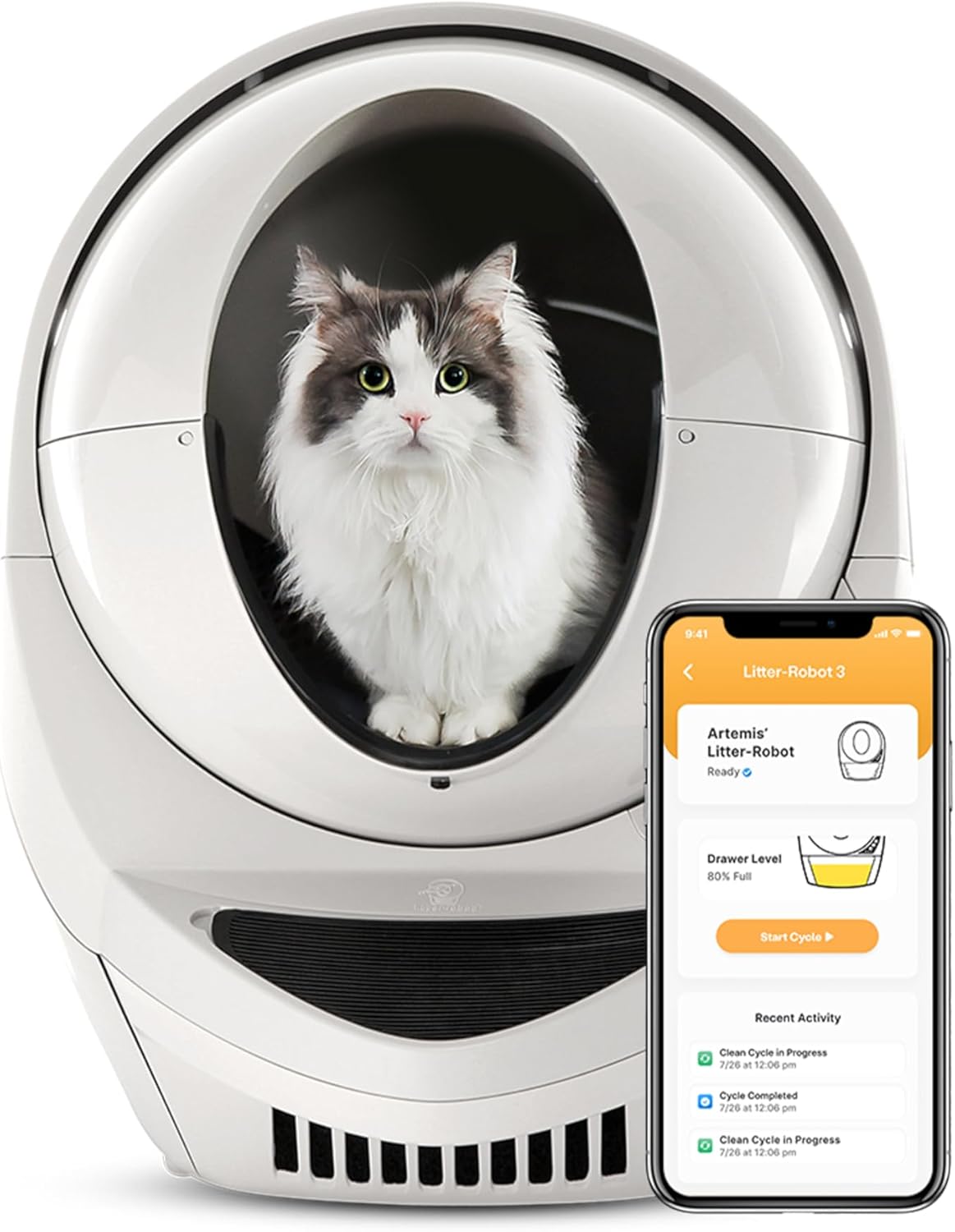 Beige Automatic Self-Cleaning Cat Litter Box D221025