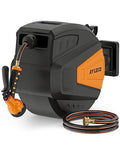 Garden Hose Reel, 1/2 in x 100 ft Wall Mounted, Grey N359