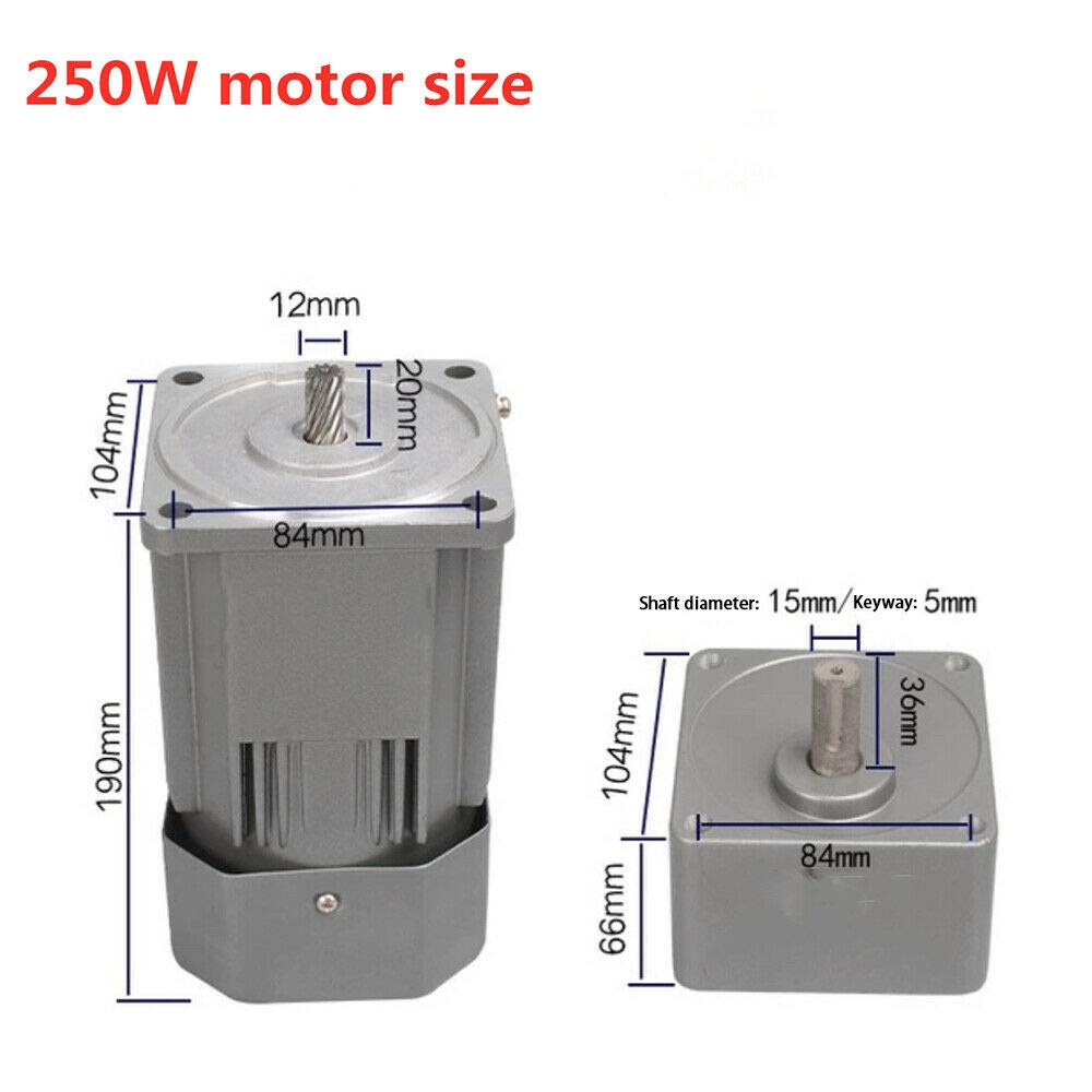 250W Electric Single-Phase Reversible Geared Motor 110V Q554