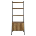 Reclaimed Wood Ladder Bookcase with Cabinet U340720
