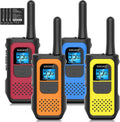 4 Pack Long Range Two-Way Radios Rechargeable Walkie Talkies T70017