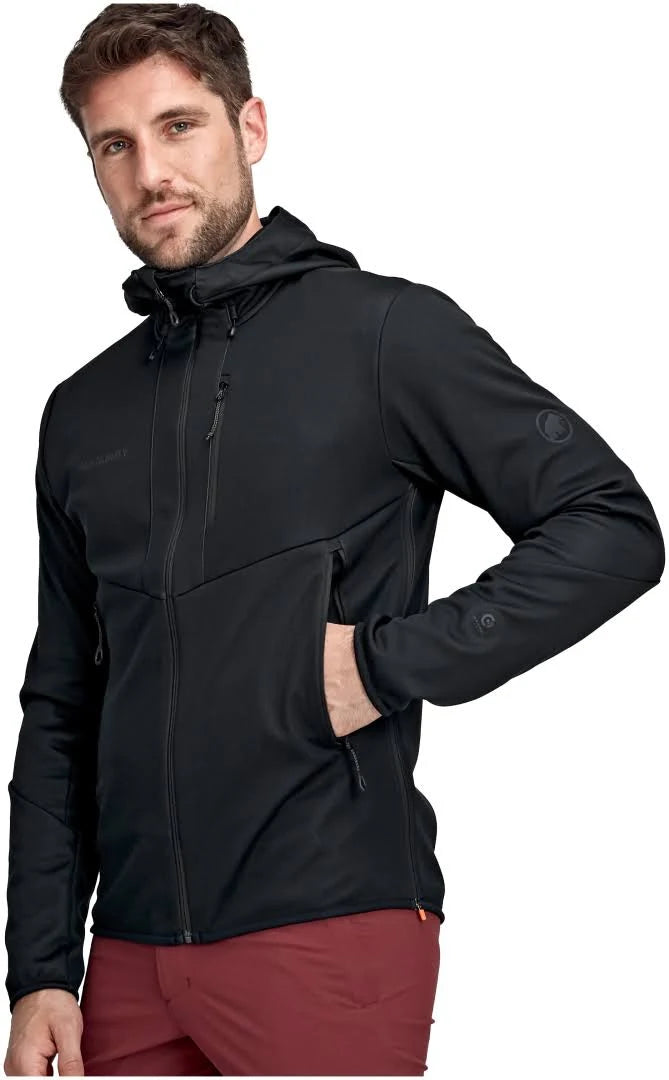 Black Hooded Softshell Jacket M6322