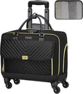 Black Rolling Laptop Bag with 4 Spinner Wheels 17.3 Inch P837573