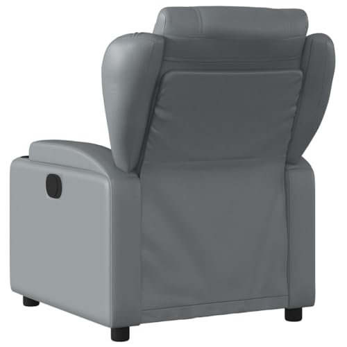 Gray Faux Leather Electric Massage Recliner Chair S461368
