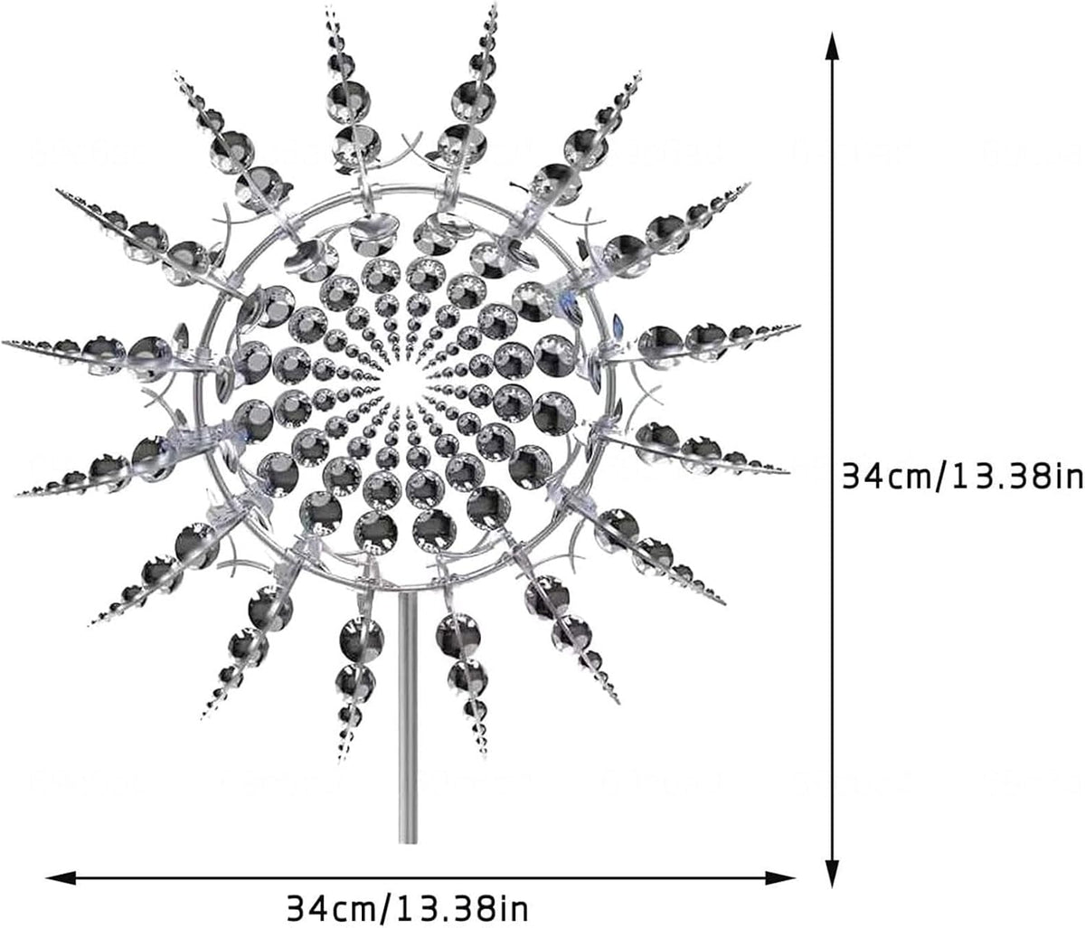 Wind Powered Kinetic Metal Windmill G920721