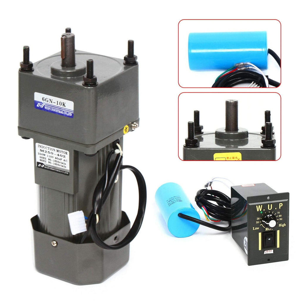 250W Electric Single-Phase Reversible Geared Motor 110V Q554