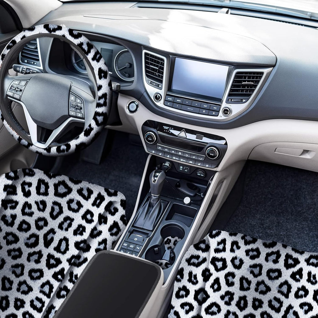 17 Pieces Leopard Print Car Accessories Set P2040