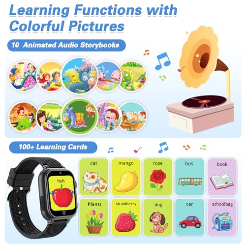Kids Smart Watch with 32 Puzzle Games Camera Music Player Pedometer A8153