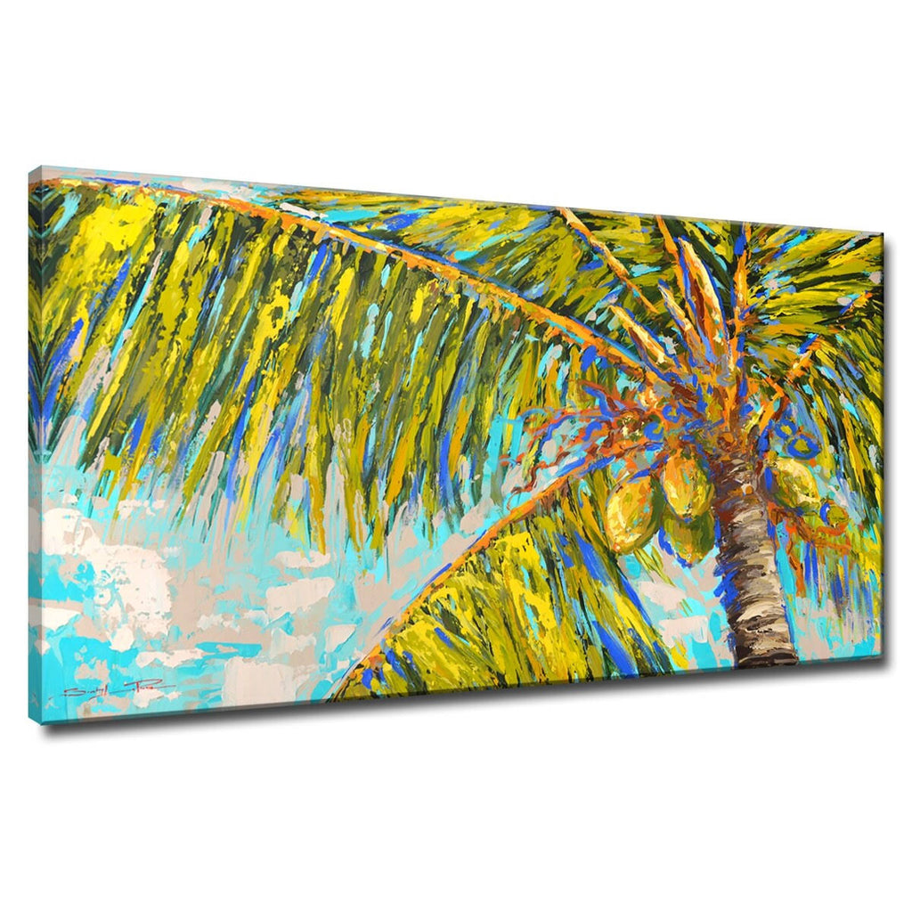 Natural Palm Tree Canvas Wall Decor L81383