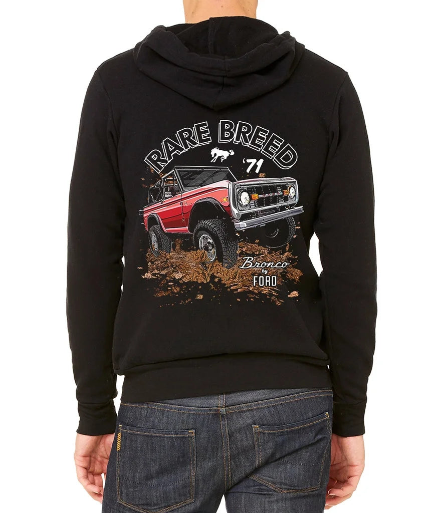Black Fleece Zipper Hoodie V657689
