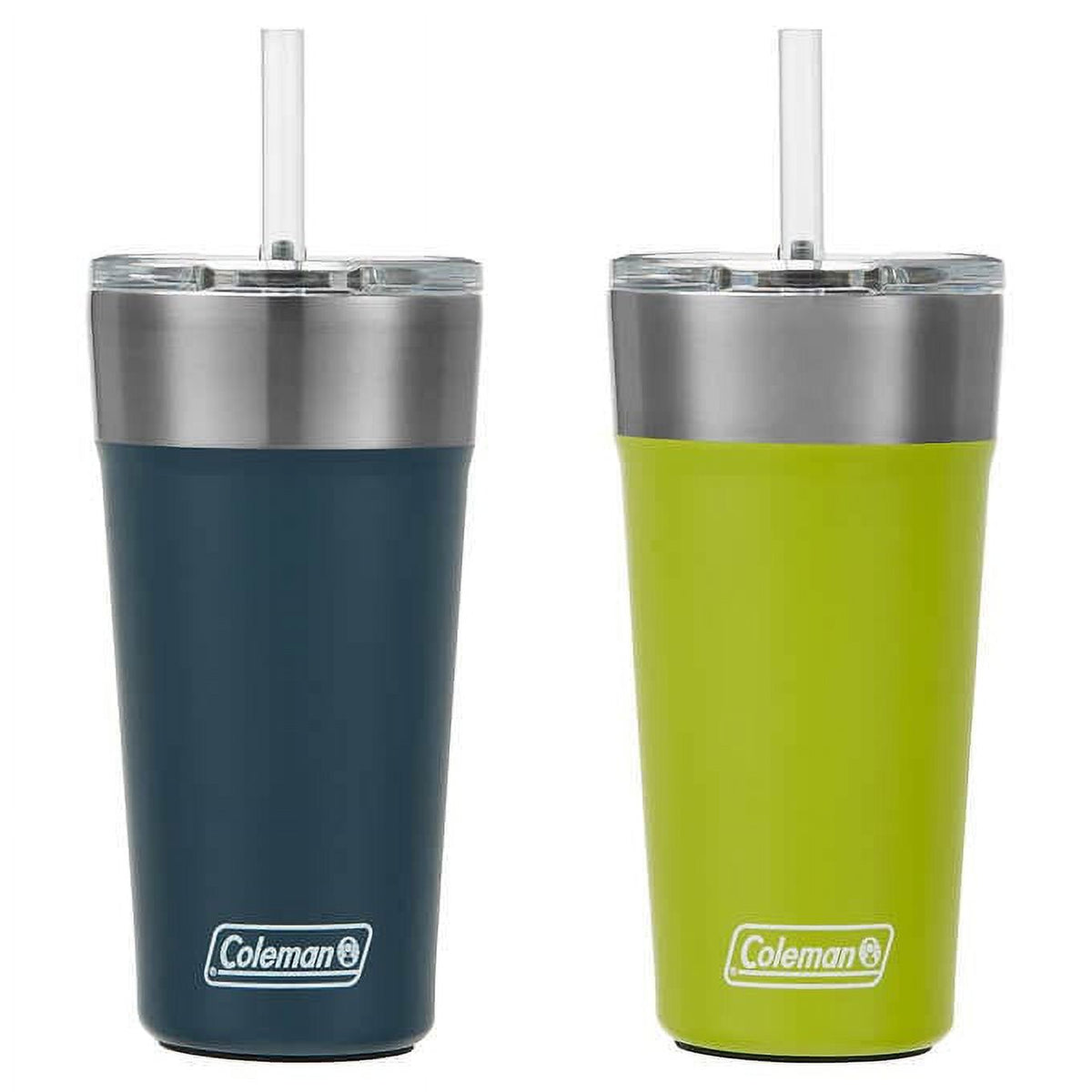 20oz Green and 18oz Blue Stainless Steel Tumbler 2-pack O6121