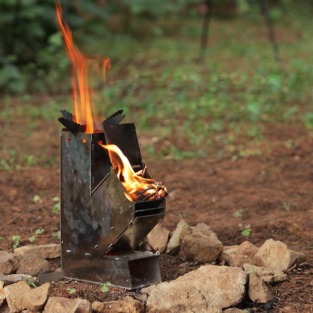 Collapsible Stainless Steel Wood Burning Camping Stove D449524