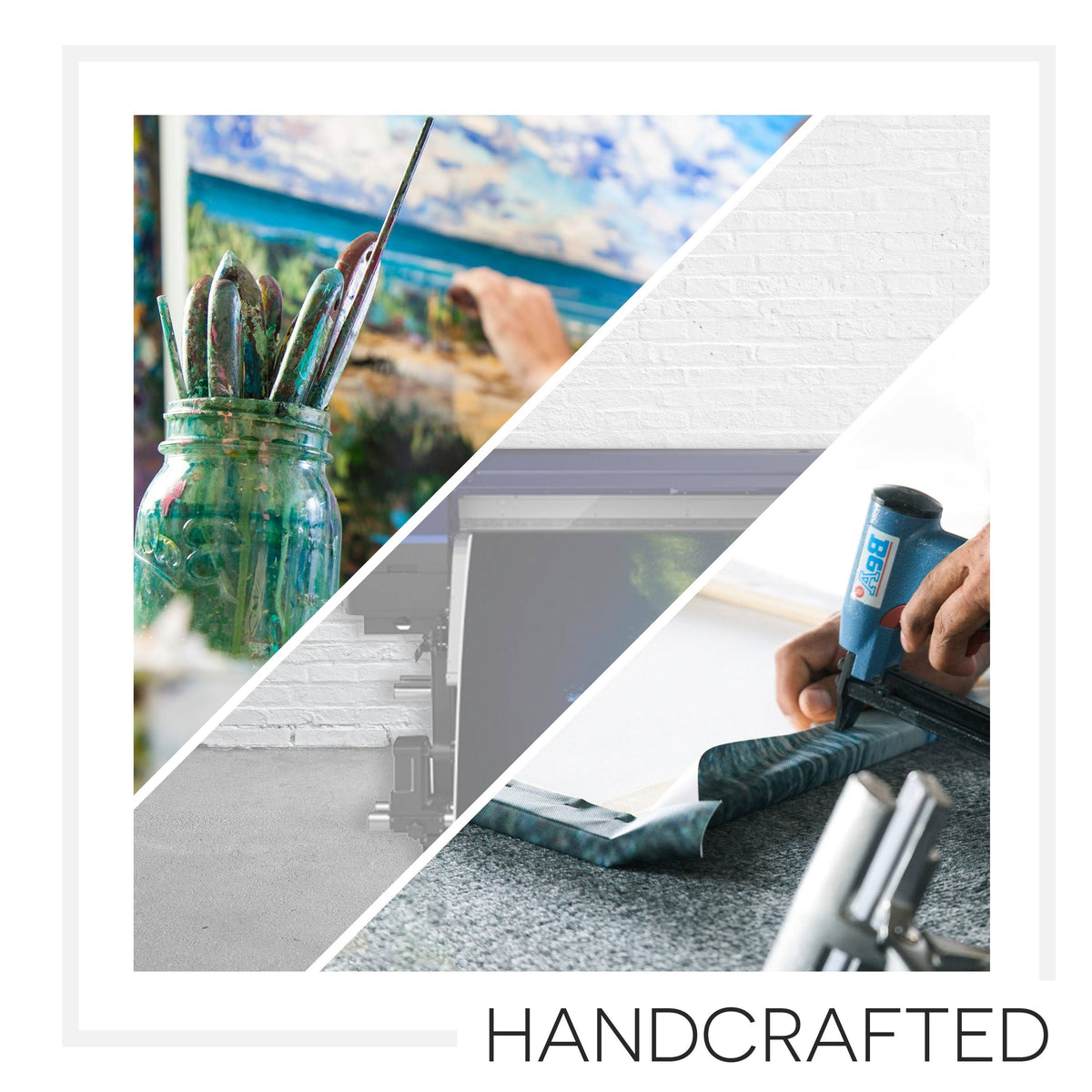Natural Palm Tree Canvas Wall Decor L81383