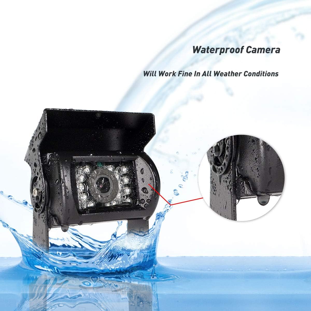 Backup Camera with Monitor 4 Channels Split Screen T235868