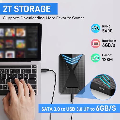 2T Retro Game Console Hard Drive with 18 Emulator Console D83163