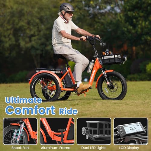 20" Folding 3 Wheels Electric Tricycle with Aluminum Frame and Removable Battery B91031